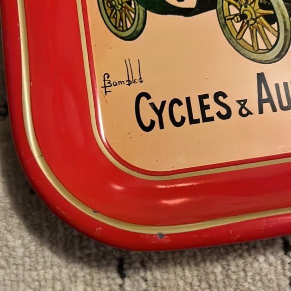 Vintage Clement Paris Cycles & Automobiles Metal Tray - Picture 4 of 6